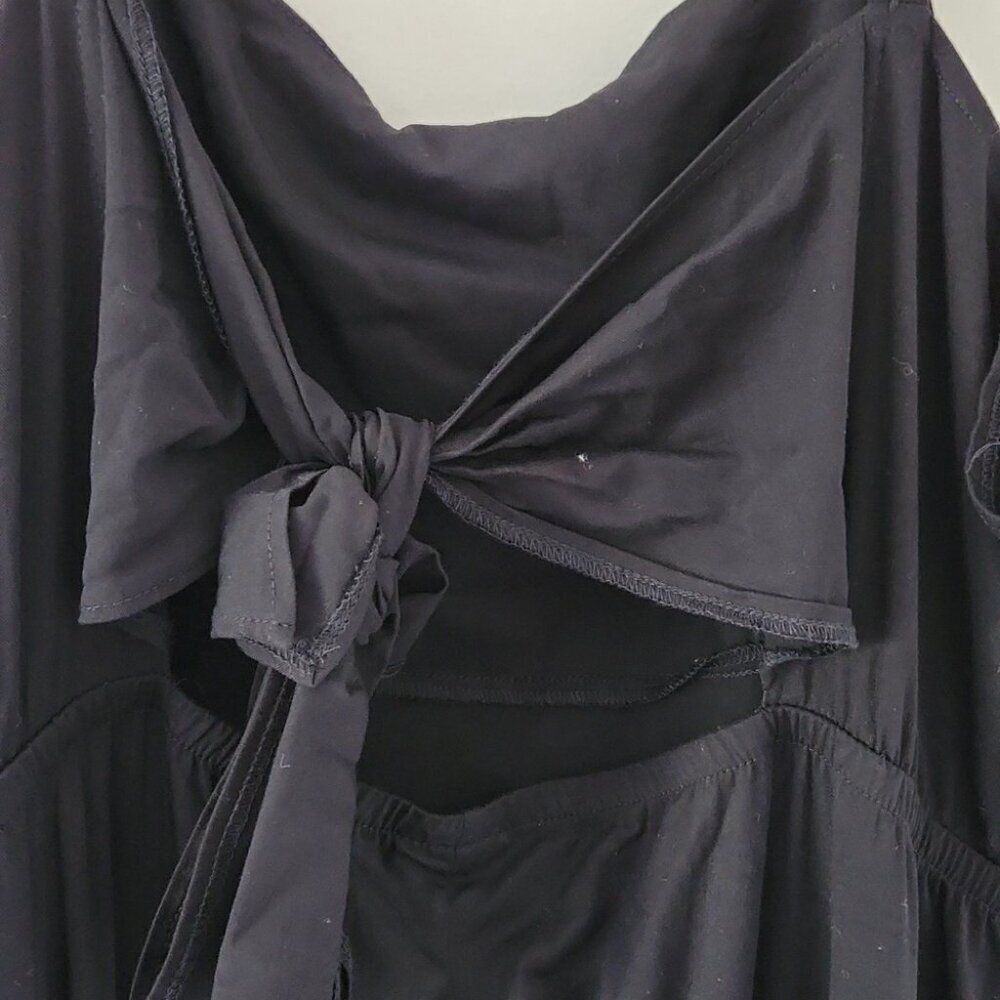 TORRID | Stretch Challis Tie Back Wide Leg Jumpsuit Sz 3X - Picture 5 of 9